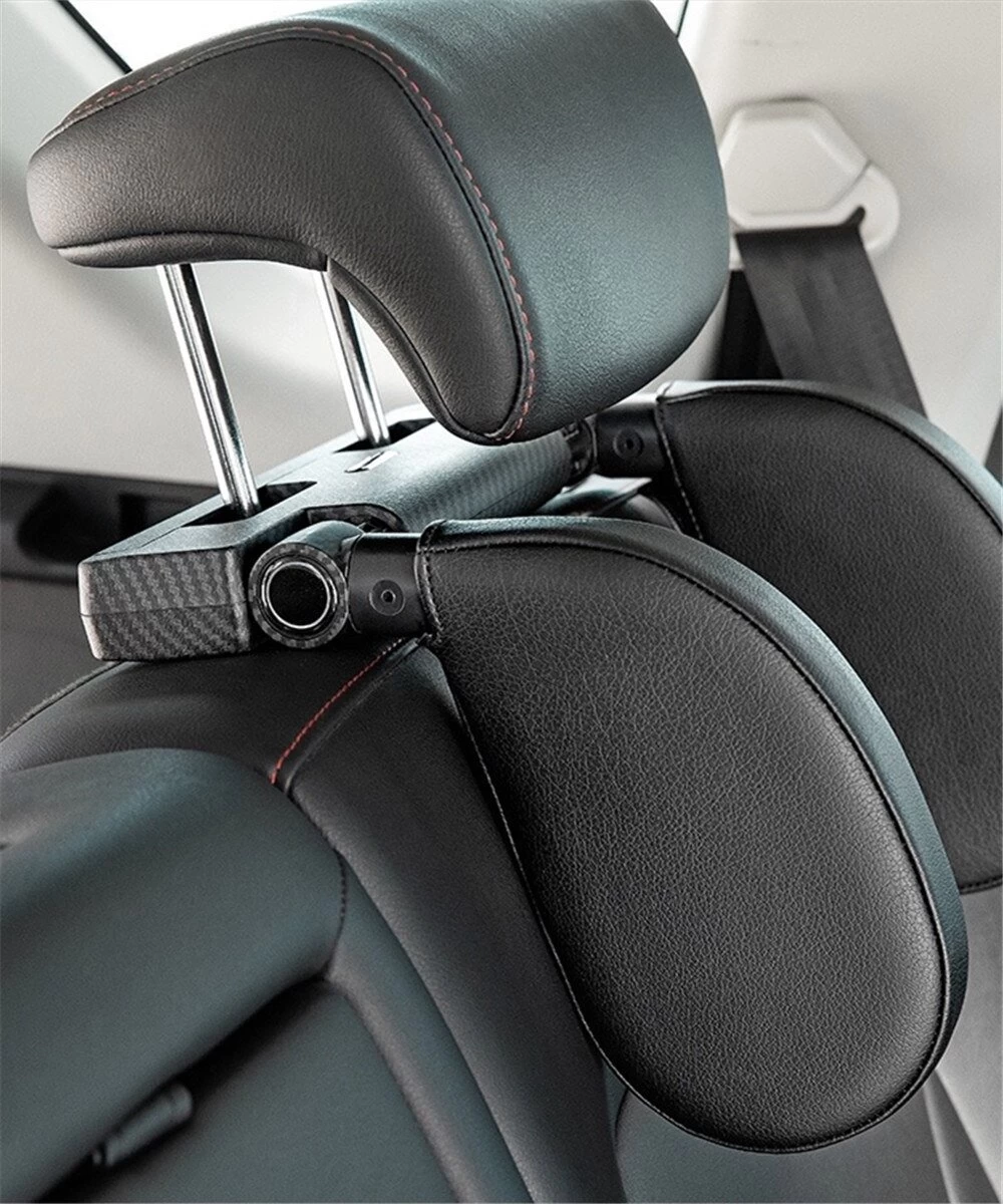 Hoofdsteun Auto - Hoofdsteun Auto Kinderen - Nekkussen Auto - Neksteun Auto - Autokussen - Volwassenen En Kinderen - Verstelbaar - Zwart - Afbeelding 2