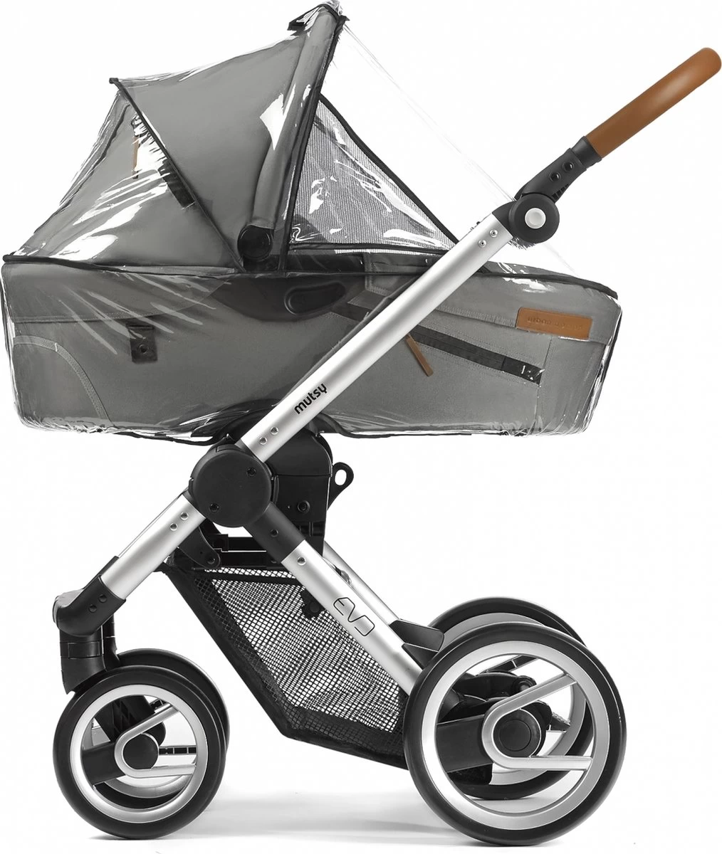 Kinderwagen - Mutsy - EVO - Onderstel Met Reiswieg - GRATIS Regenhoes - Light Grey - Afbeelding 2
