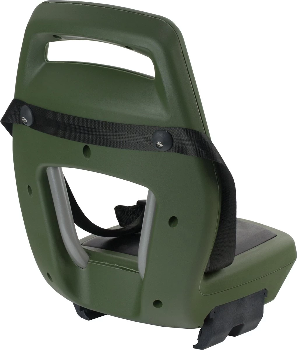 Qibbel 6+ Junior Fietsstoeltje Achter - Legergroen Met Zwart Kussentje - Afbeelding 3