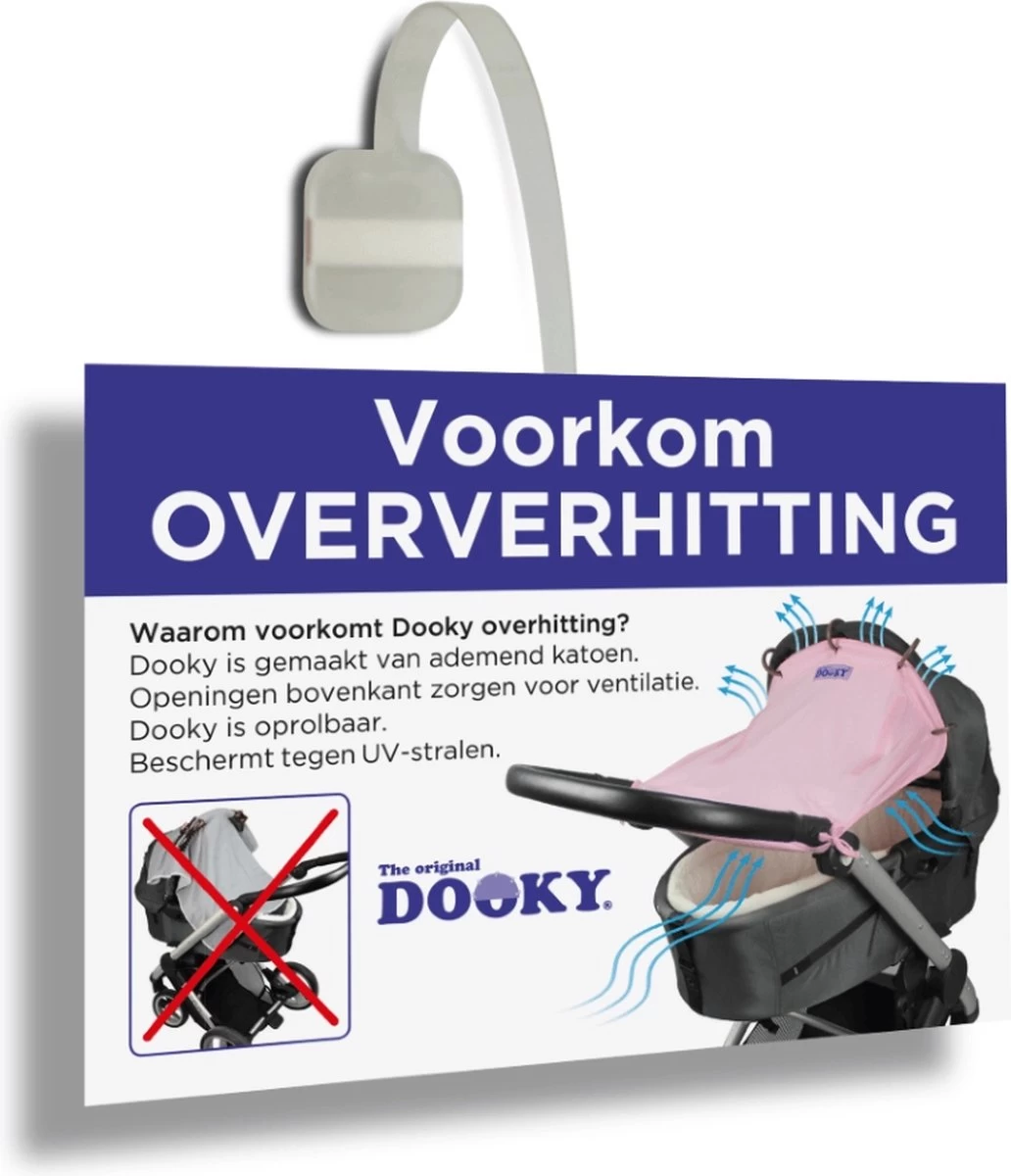 Dooky Universal Cover Zonnescherm Kinderwagen - Light Grey Crowns - Afbeelding 5