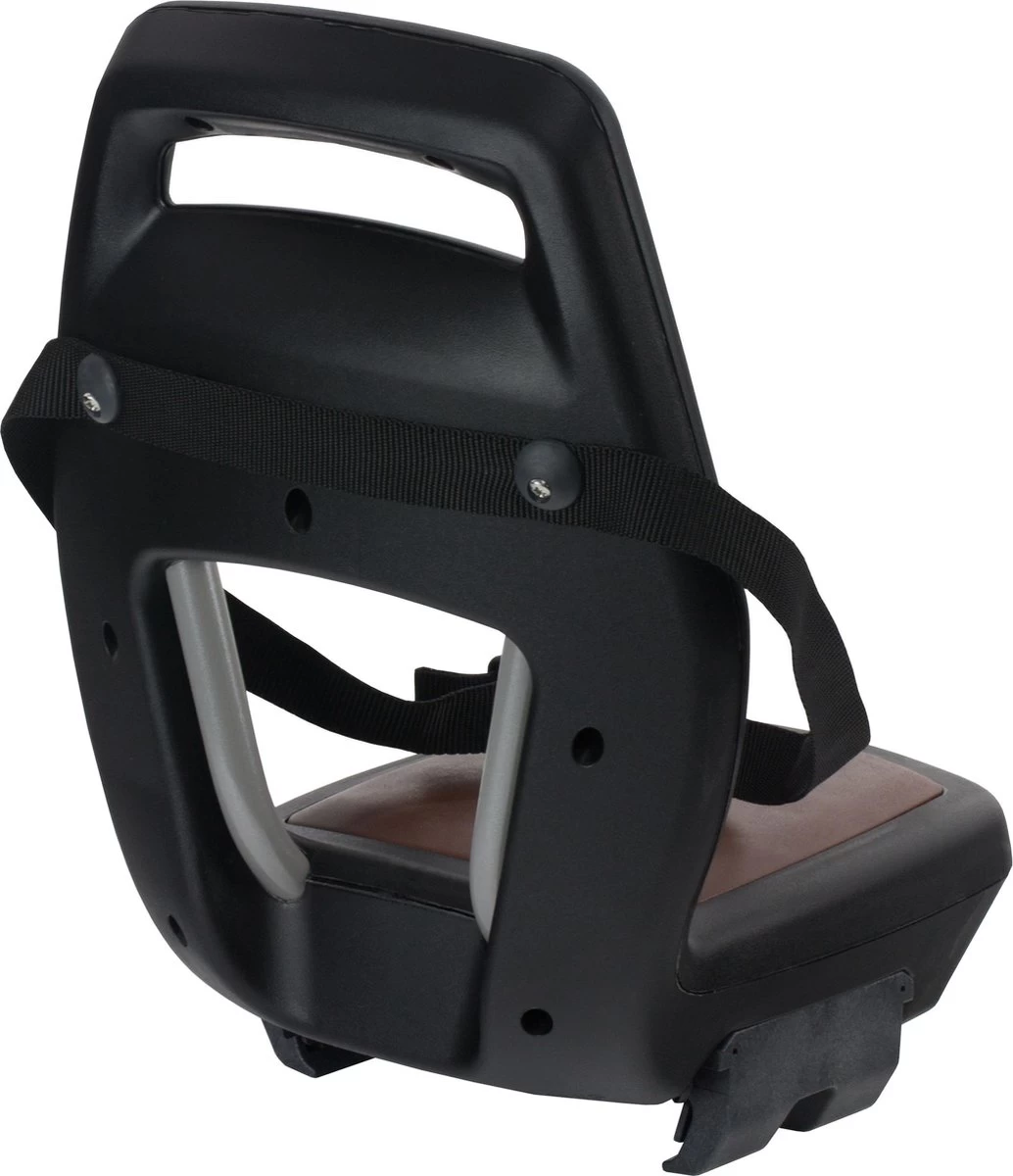 Qibbel 6+ Junior Fietsstoeltje Achter - Zwart Met Bruin Kussentje - Afbeelding 2