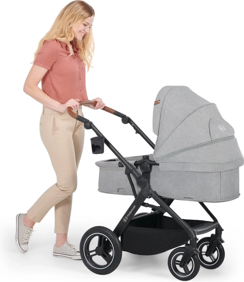 Kinderkraft B-Tour Ash Grey 3-in-1 Combi Kinderwagen Incl. Autostoel KSBTOU00DGR3000 - Afbeelding 13