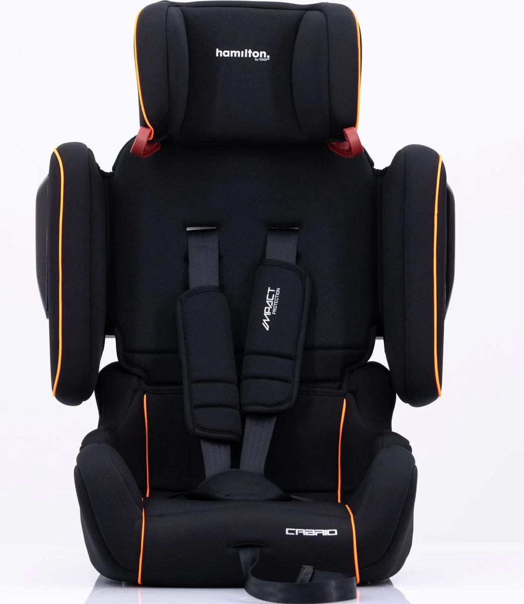 Hamilton By Yoop Cabrio Premium Opvouwbare Autostoel – Veilig, Comfortabel En Lichtgewicht Autozitje – Groep I, II, III Autostoeltje Voor 9 Maanden Tot 12 Jaar – Neon Oranje – ISOFIX Kliksysteem - 1e Opvouwbare Autostoel Ter Wereld - Afbeelding 12