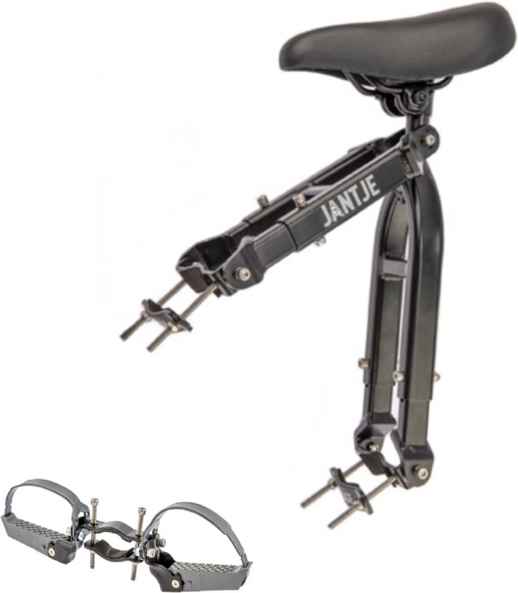 Zadel Op Buis Mirage Jantje Inclusief Voetsteunen Universeel - Zwart - Afbeelding 5