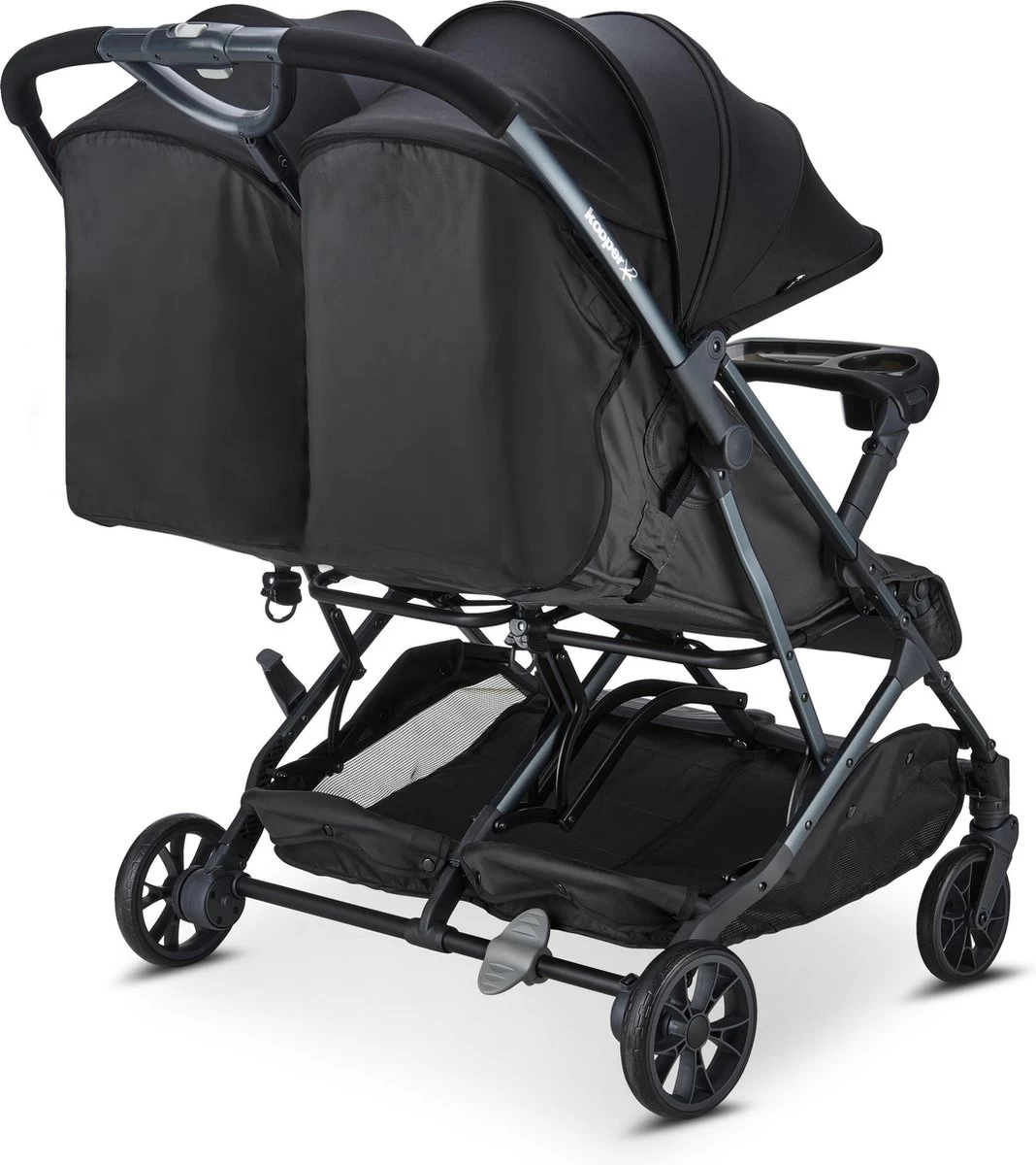 Joovy Kooper X2 Dubbele Buggy - Antraciet - Duo Buggy - Afbeelding 2