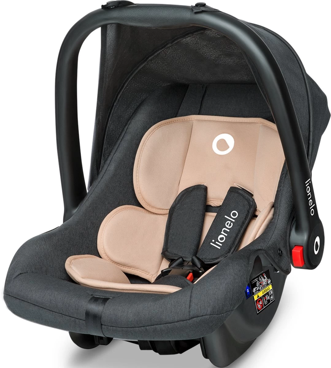 Lionelo Noa Plus - Autostoeltje - Lichtgewicht Constructie - Draagfunctie - Praktische Luifel