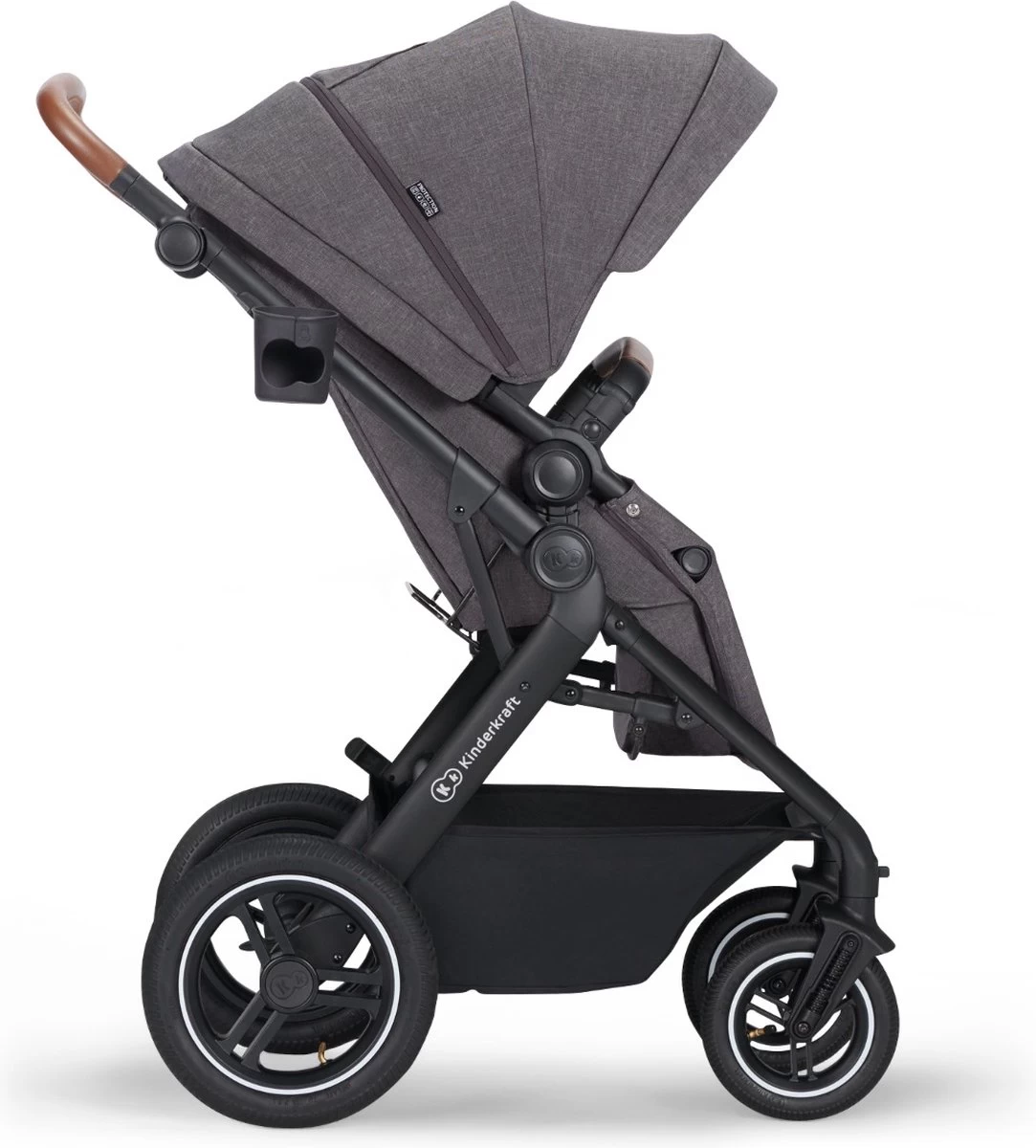 Kinderkraft B-Tour Ash Grey 3-in-1 Combi Kinderwagen Incl. Autostoel KSBTOU00DGR3000 - Afbeelding 7