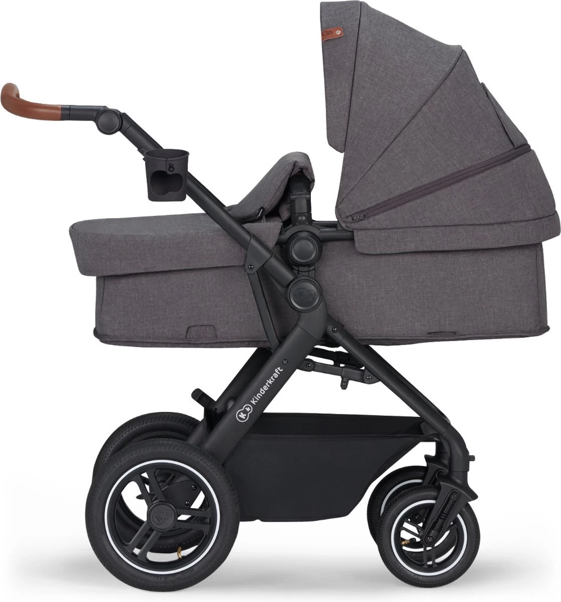 Kinderkraft B-Tour Ash Grey 3-in-1 Combi Kinderwagen Incl. Autostoel KSBTOU00DGR3000 - Afbeelding 3