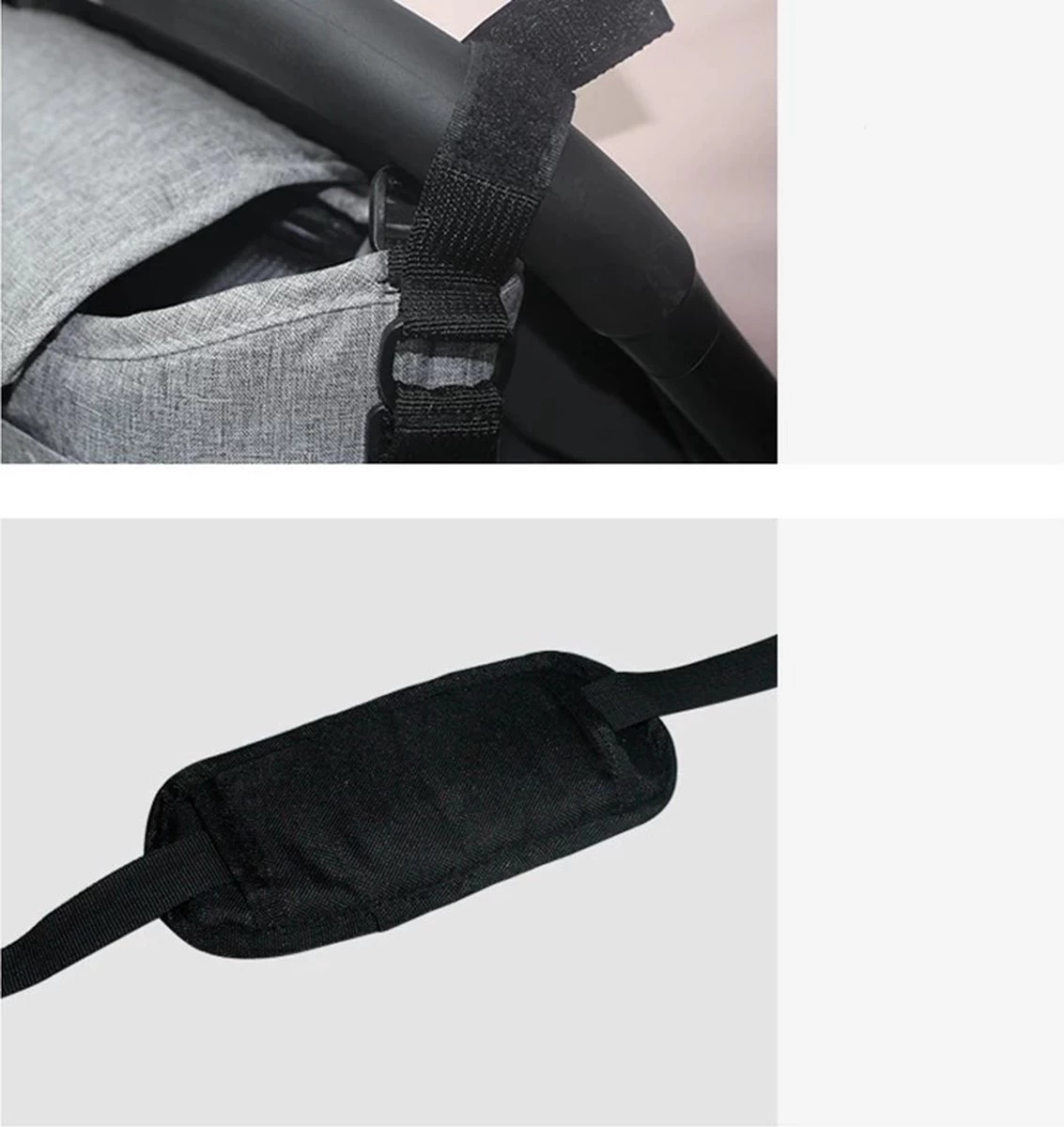 3 In 1 Kinderwagen Tas Universele Wandelwagen | Luiertas Draagtas Reistas Met Fles En Bekerhouder | - Zwart - Afbeelding 4