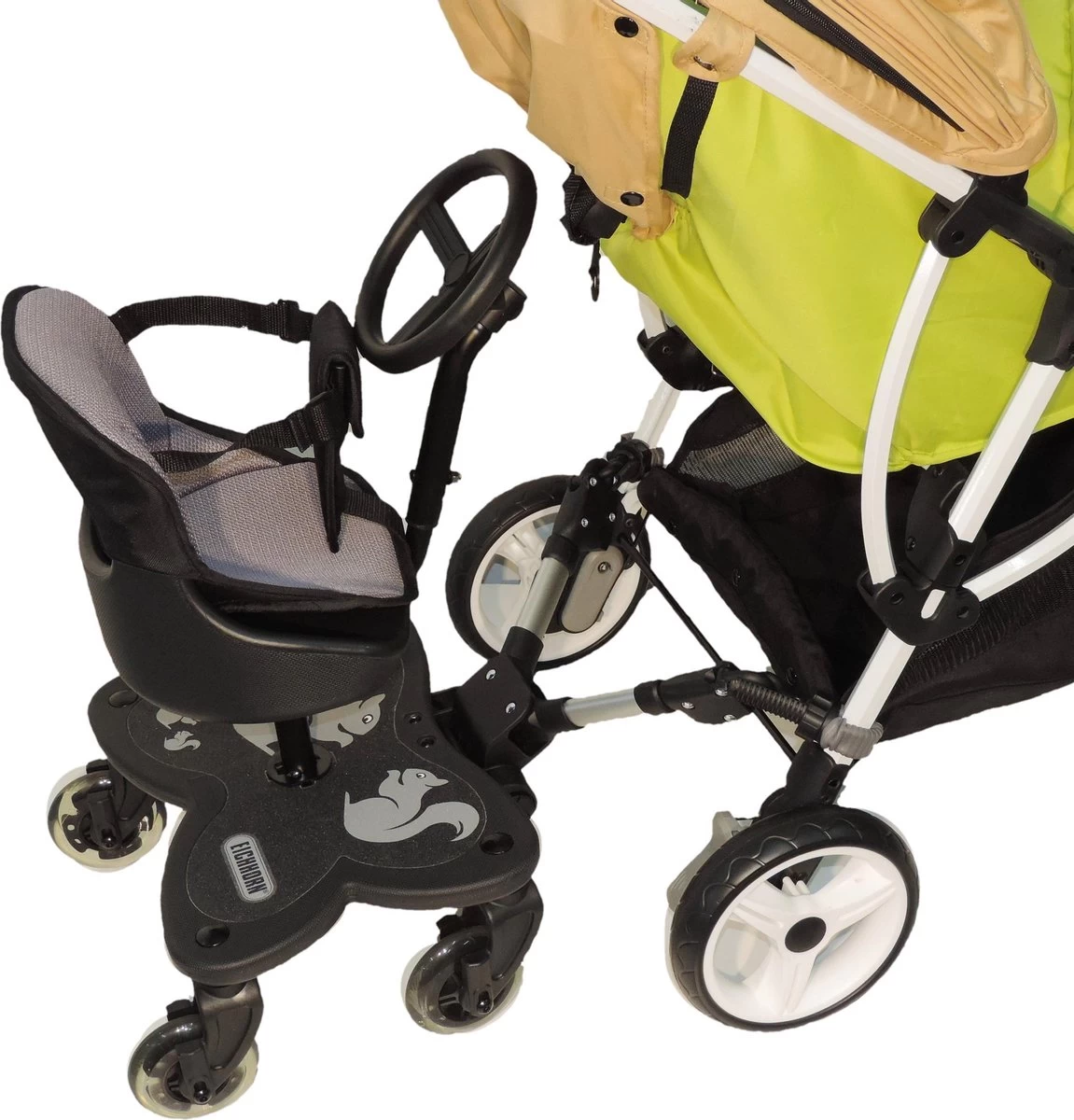 COZY C RIDER Meerijdplankje - Met Zitje En Stuur - Afbeelding 2