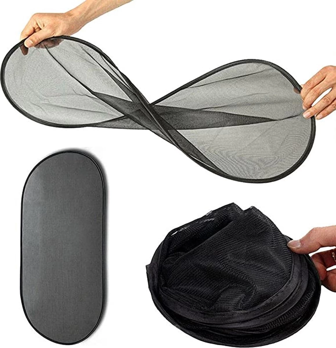 Zonnescherm Auto Baby - Zonwering Auto Met Zuignappen - Zonnescherm Auto Zwart - Auto Accessoires - Auto Accessories - 65x38 Centimeter - 2 Stuks - Cadeautje - Afbeelding 2