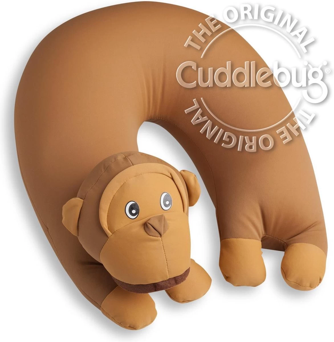 Cuddlebug U-shape Kussen | Aap | Knuffel | Kinderen - Afbeelding 8