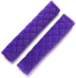 Hazlö Luxe Gordelhoezen - Checkered - Auto Gordel Beschermer - Schouderhoezen - Gordelkussen - Gordelhoes - 2 Stuks - Paars