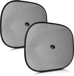 Navaris 2x Auto Zijruit Zonwering - 44 X 36 Cm Zonnescherm Set Voor Bescherming Van Baby, Kinderen - Voor Zijruit En Achterbank