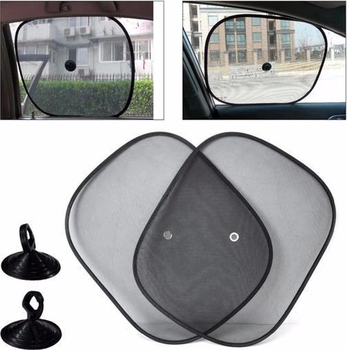 Merkloos Orange85 - Zonnescherm Auto - Autoscherm - Zijruit - Kind - UV Protectie - 2 Stuks - Afbeelding 2