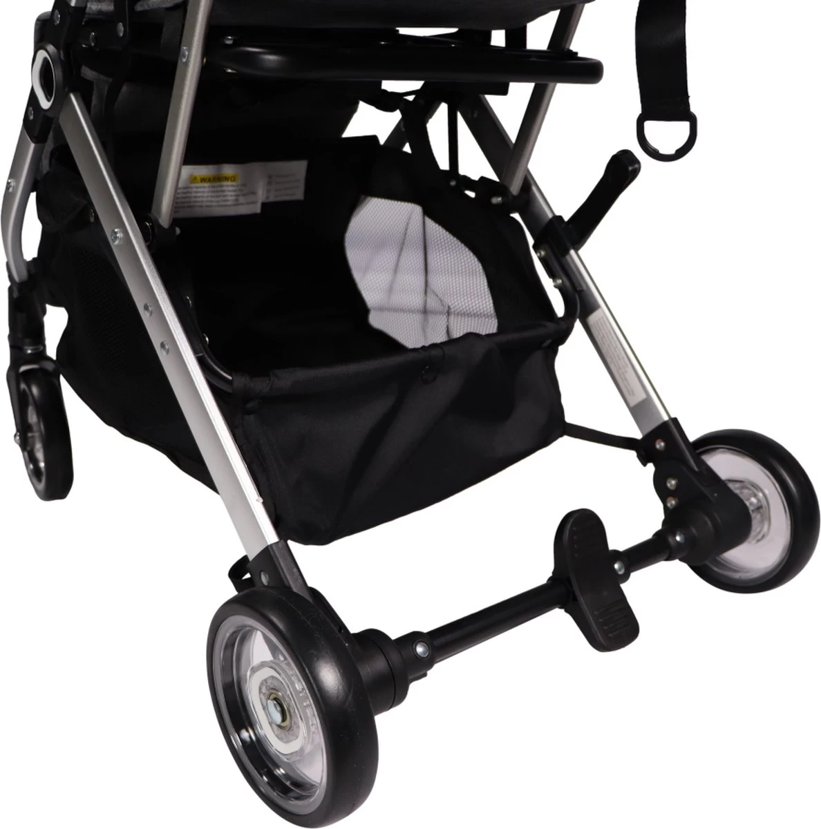 Ding Vivo Wandelwagen - Grijs/Zilver - Inklapbare Buggy - Inclusief Boodschappenmandje En Zonnekap - Afbeelding 2