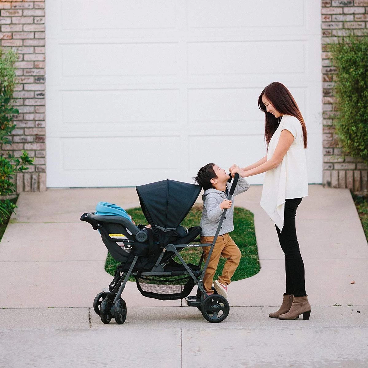 Joovy Caboose Graphite Stand On Tandem Buggy - Rood - Duo Buggy - Dubbele Buggy - Afbeelding 7