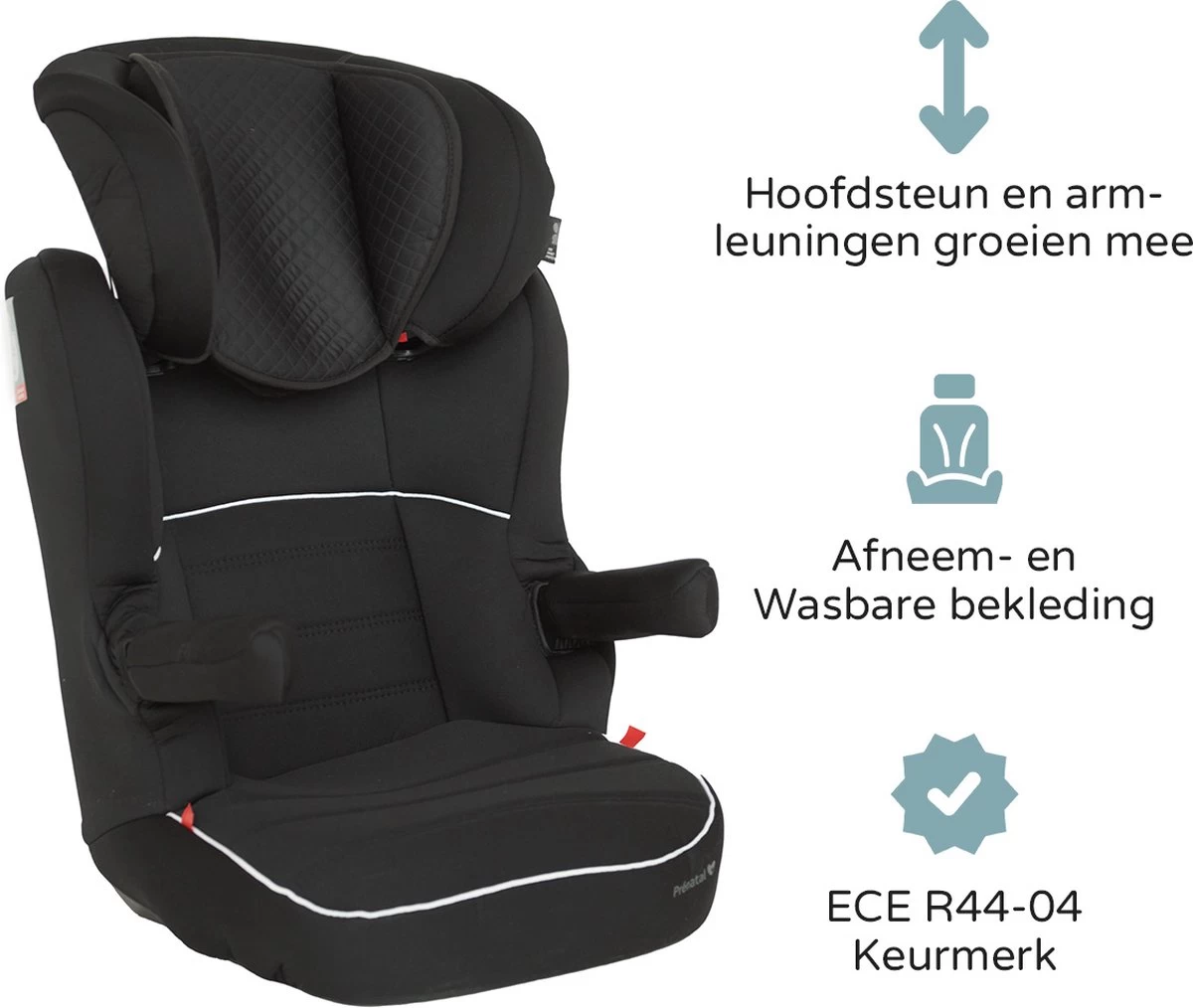 Prénatal Autostoel – Kinderzitje Auto - Groep 2/3 - 15-36 Kg – Zwart - Afbeelding 2