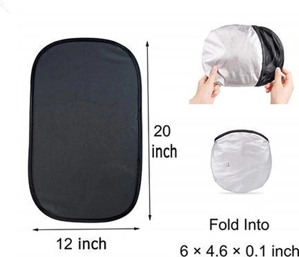 Merkloos Zonwering Auto - UV Protectie - Luxe Zonneschermen - Zijruit 2 Stuks - Zonnescherm Auto - Bescherm Uw Baby En Kinderen - Afbeelding 2