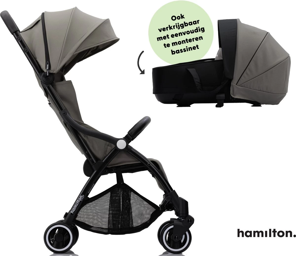 Hamilton By Yoop X1 Plus Buggy – Nieuw, Hoger, Uitgebreider 2023 Model – Premium Stroller Met One Hand Folding Technologie – Grijs – Lichte, Verstelbare En Wendbare Kinderwagen Met Vele Gemakken - Afbeelding 9