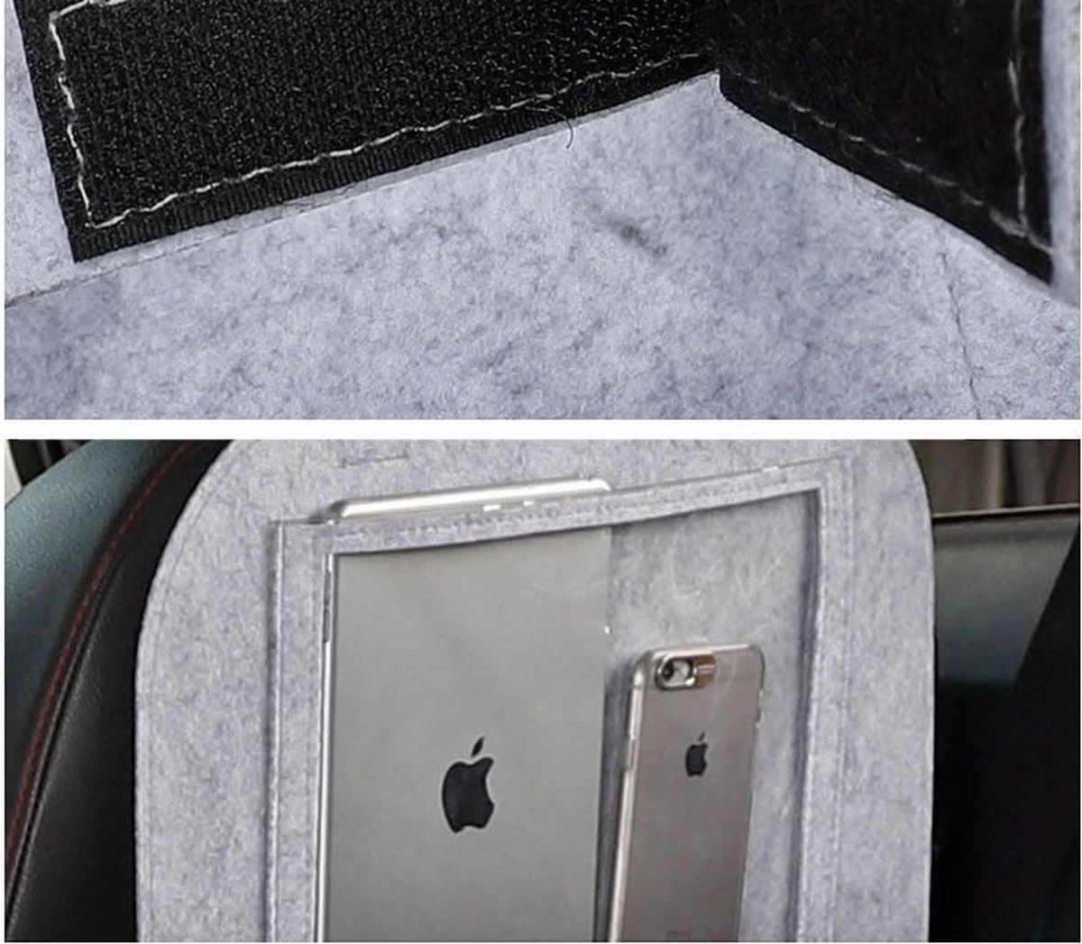 Case2go - Auto Organizer Met Tablet Houder - Autostoel Organizer Met Telefoonhouder En Bekerhouder Auto - Zwart - Afbeelding 5