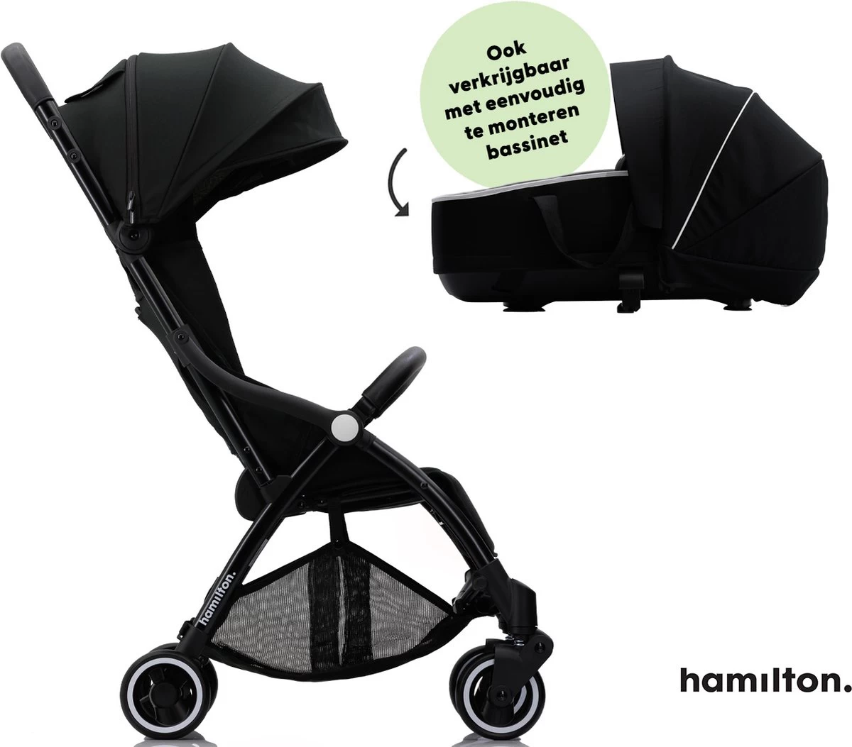 Hamilton By Yoop X1 Plus Buggy – Nieuw, Hoger, Uitgebreider 2023 Model – Premium Stroller Met One Hand Folding Technologie – Zwart – Lichte, Verstelbare En Wendbare Kinderwagen Met Vele Gemakken - Afbeelding 6