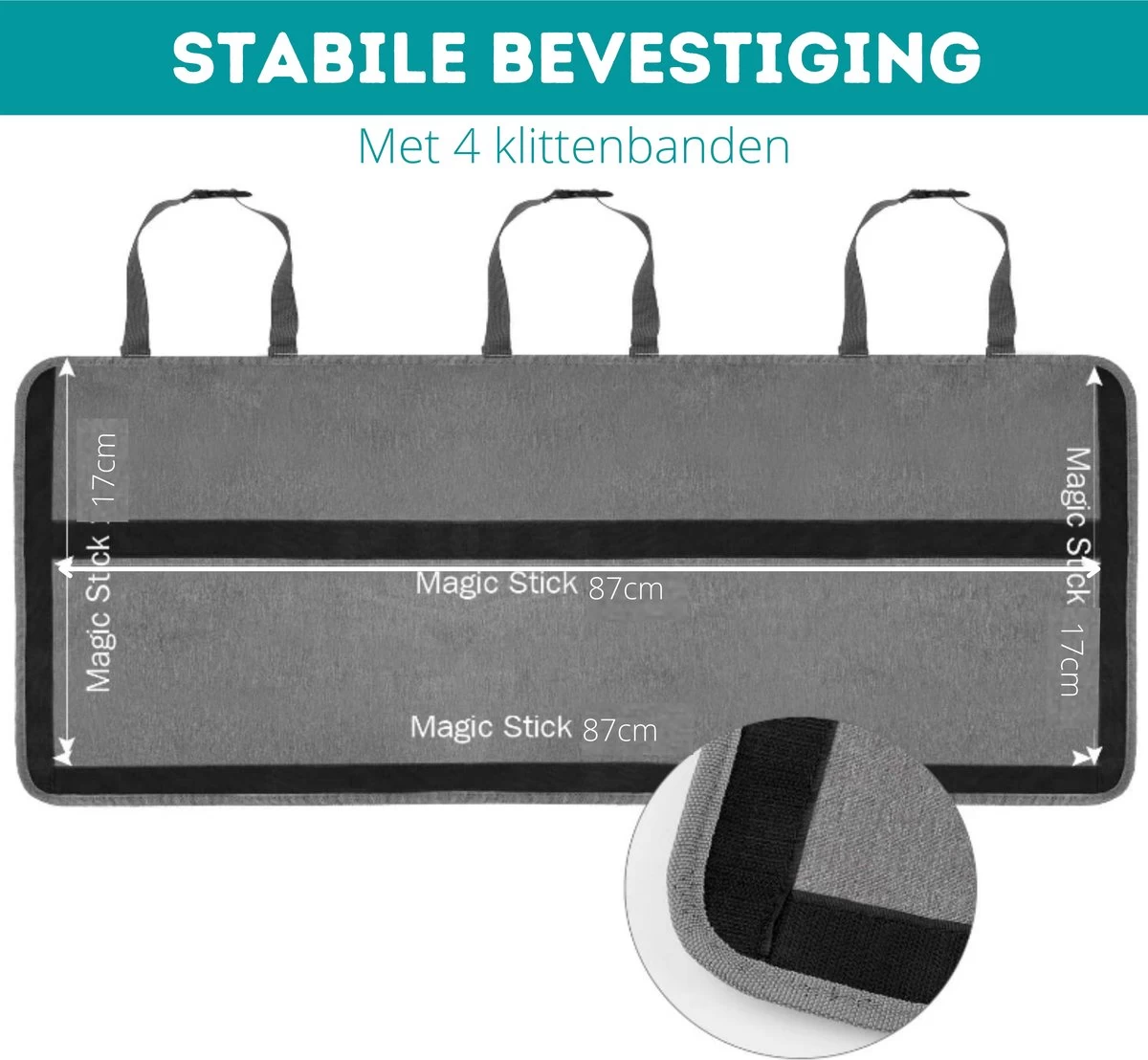 W&Z® Auto Organizer - Autostoel Organizer - Kofferbak Organizer - Grijs - Afbeelding 2