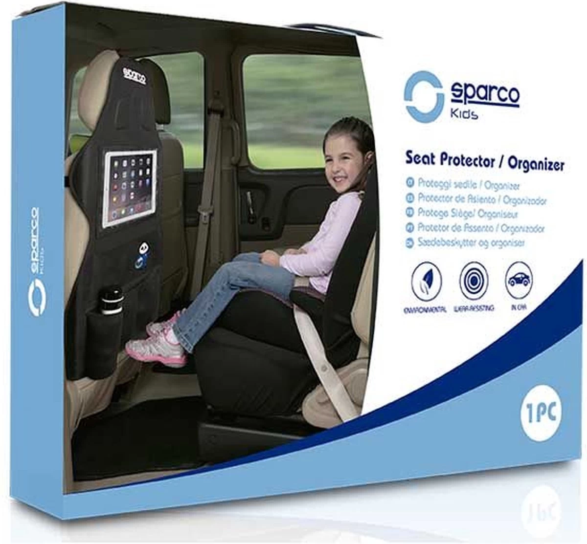 Sparco Autostoel Organizer Met Tablet Vak Of TV Scherm - Zwart - Afbeelding 8