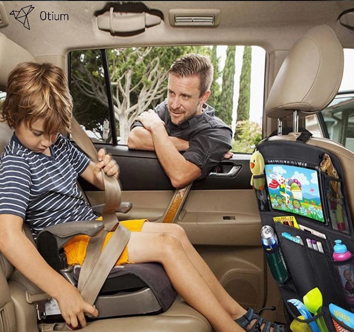 Luxe Autostoel Organizer - Met Tablet Of IPad Vak - Organizer Voor In De Auto - Kind - Kids - Geschikt Voor IPad Of Tablet - Nieuw! - Vakantie - 10 Vakken - Voor Kinderen - Car Organizer - 2021 Uitvoering! Auto Organizer - Nieuw! - Afbeelding 7