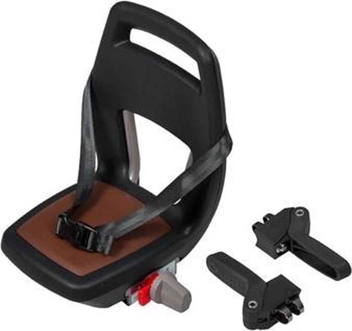 Qibbel 6+ Junior Fietsstoeltje Achter - Zwart Met Bruin Kussentje - Afbeelding 12