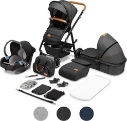 Lionelo Amber 3in1 - Kinderwagen - XXL SET - Incl. Autostoel - 0-22kg