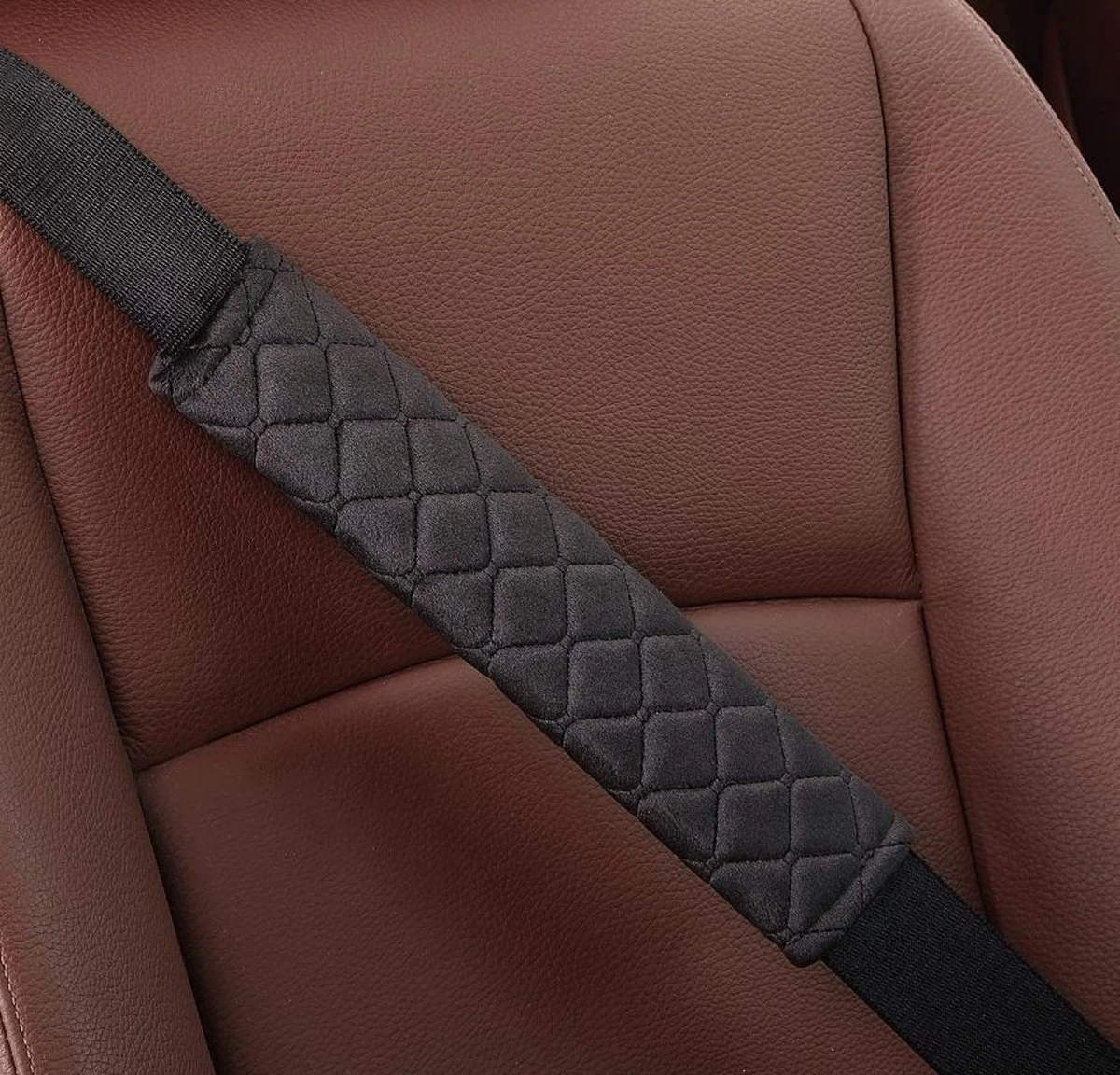Merkloos Gordelbeschermer Sets Zwart Auto Autostoel Vrachtwagen Safety Belt Cushion Pads - Afbeelding 6