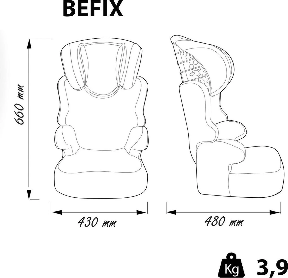 Disney - Autostoel BEFIX FIRST - Groep 2 En 3 - Van 15 Tot 36 Kg - ANWB "Goed Getest" - PRINSESSEN - Afbeelding 4