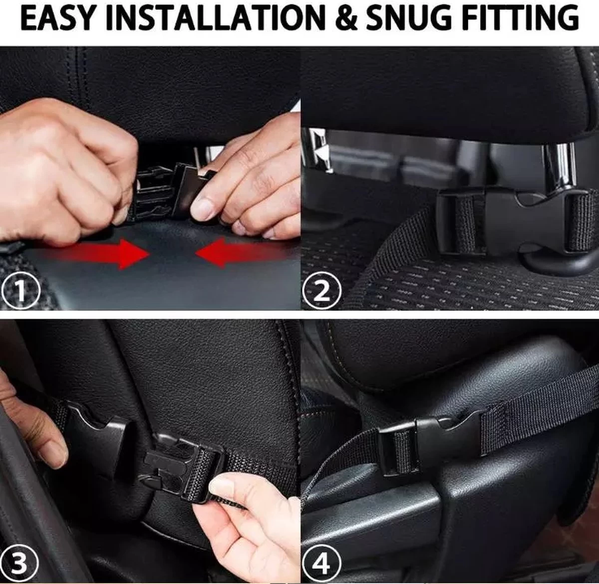 Venneweide - Luxe En Degelijke Autostoel Organizer Met Tablethouder - Auto Organizer - Voor Baby En Kinderen - Veel Opbergruimte - Geschikt Voor O.a. IPad - Topkwaliteit - Zwart - Afbeelding 3