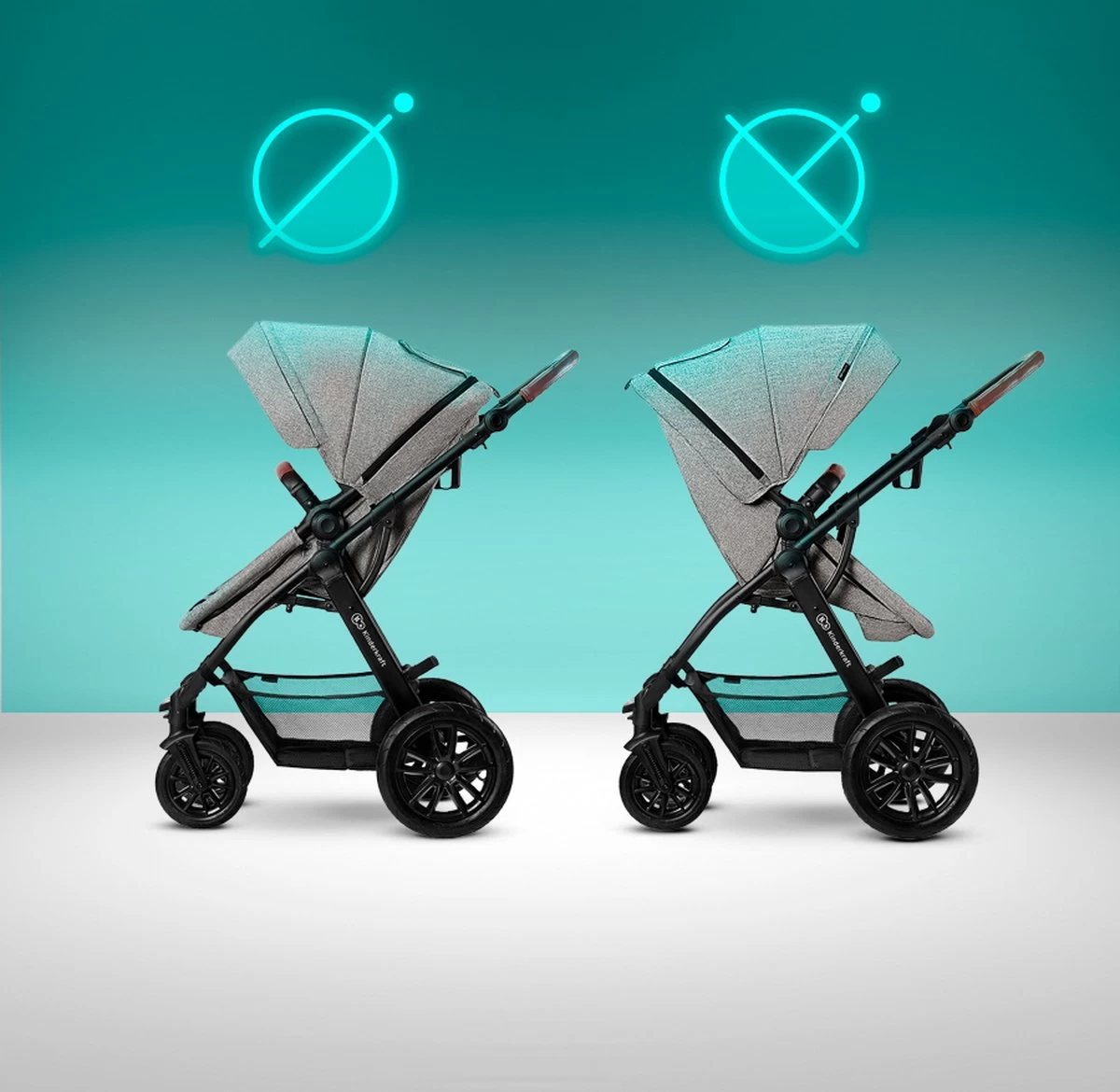 Kinderkraft Xmoov Black 3-in-1 Combi Kinderwagen Incl. Autostoel XMOVBLK30000 - Afbeelding 9