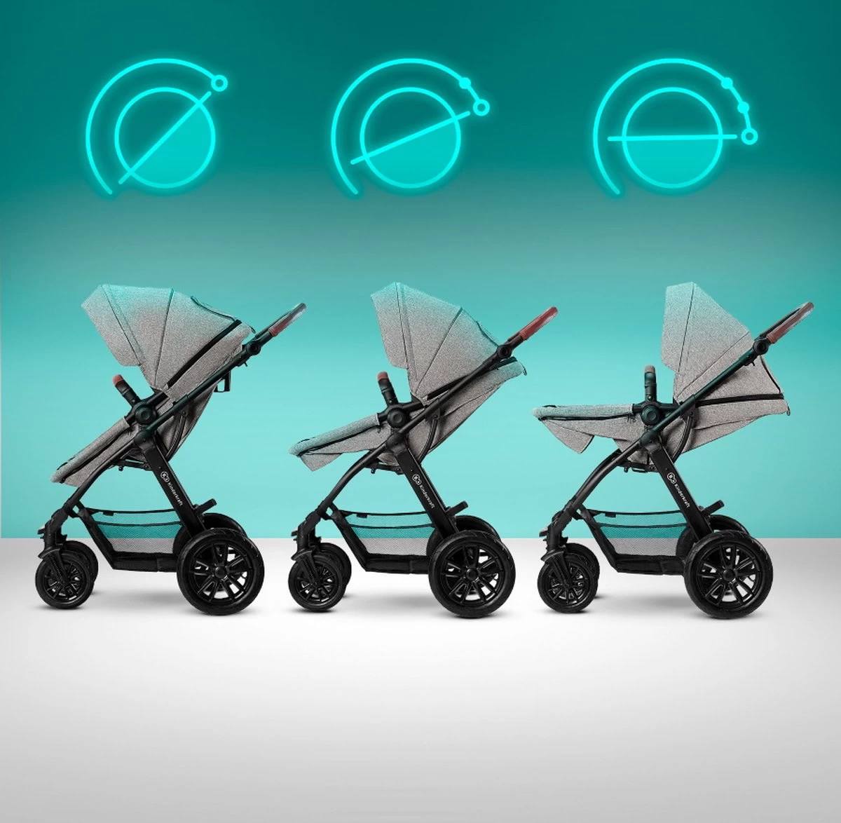 Kinderkraft Xmoov Black 3-in-1 Combi Kinderwagen Incl. Autostoel XMOVBLK30000 - Afbeelding 18