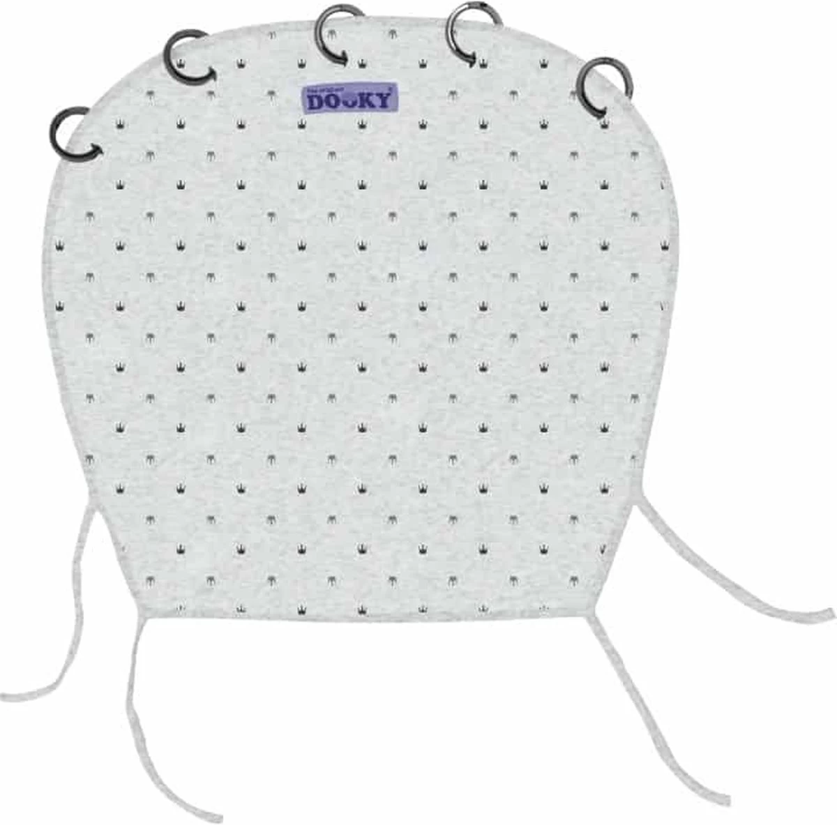 Dooky Universal Cover Zonnescherm Kinderwagen - Light Grey Crowns - Afbeelding 13