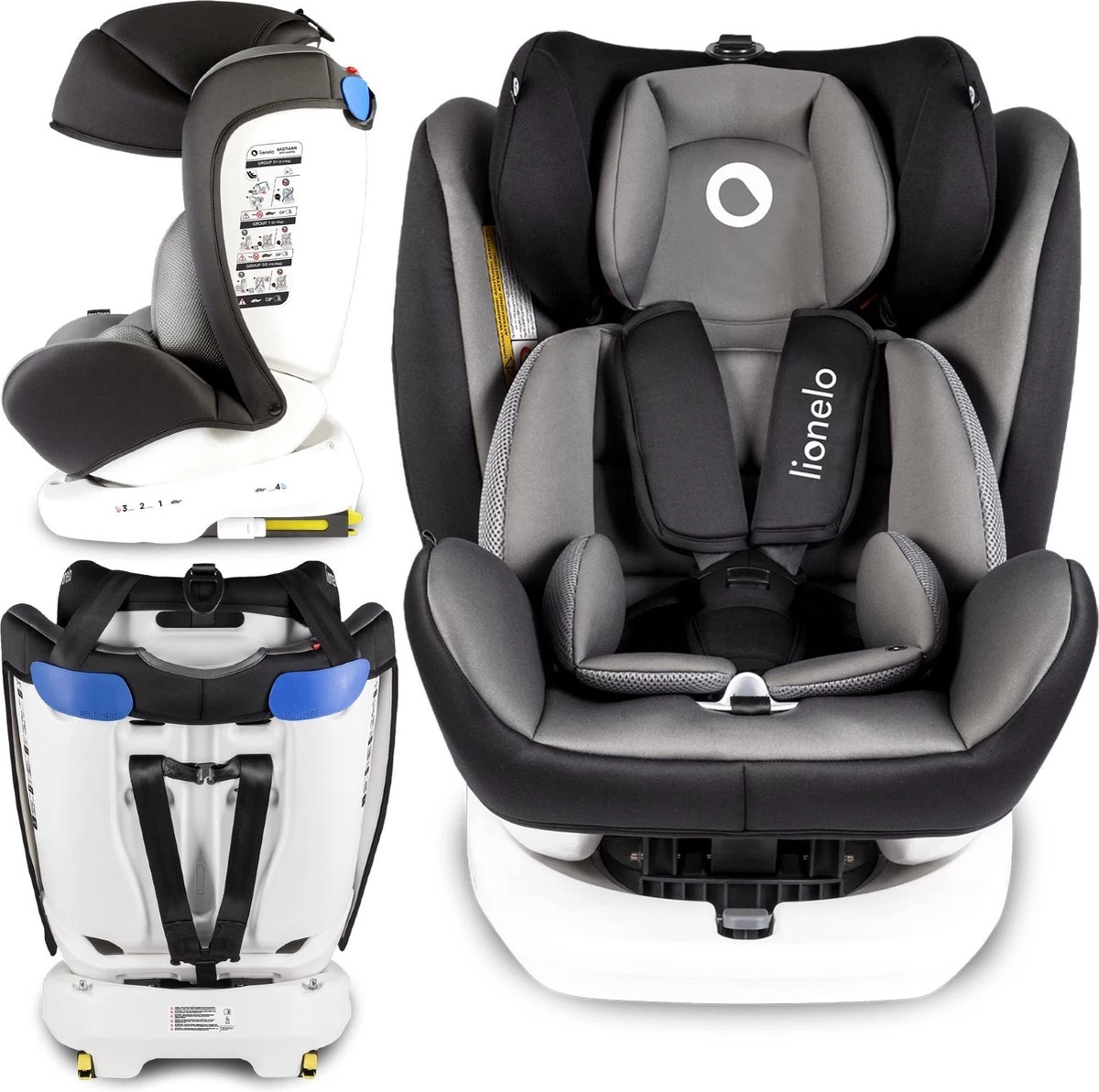 Lionelo Bastiaan - Autostoel - Roteerbaar - 0-36kg - 360° Draaibaar