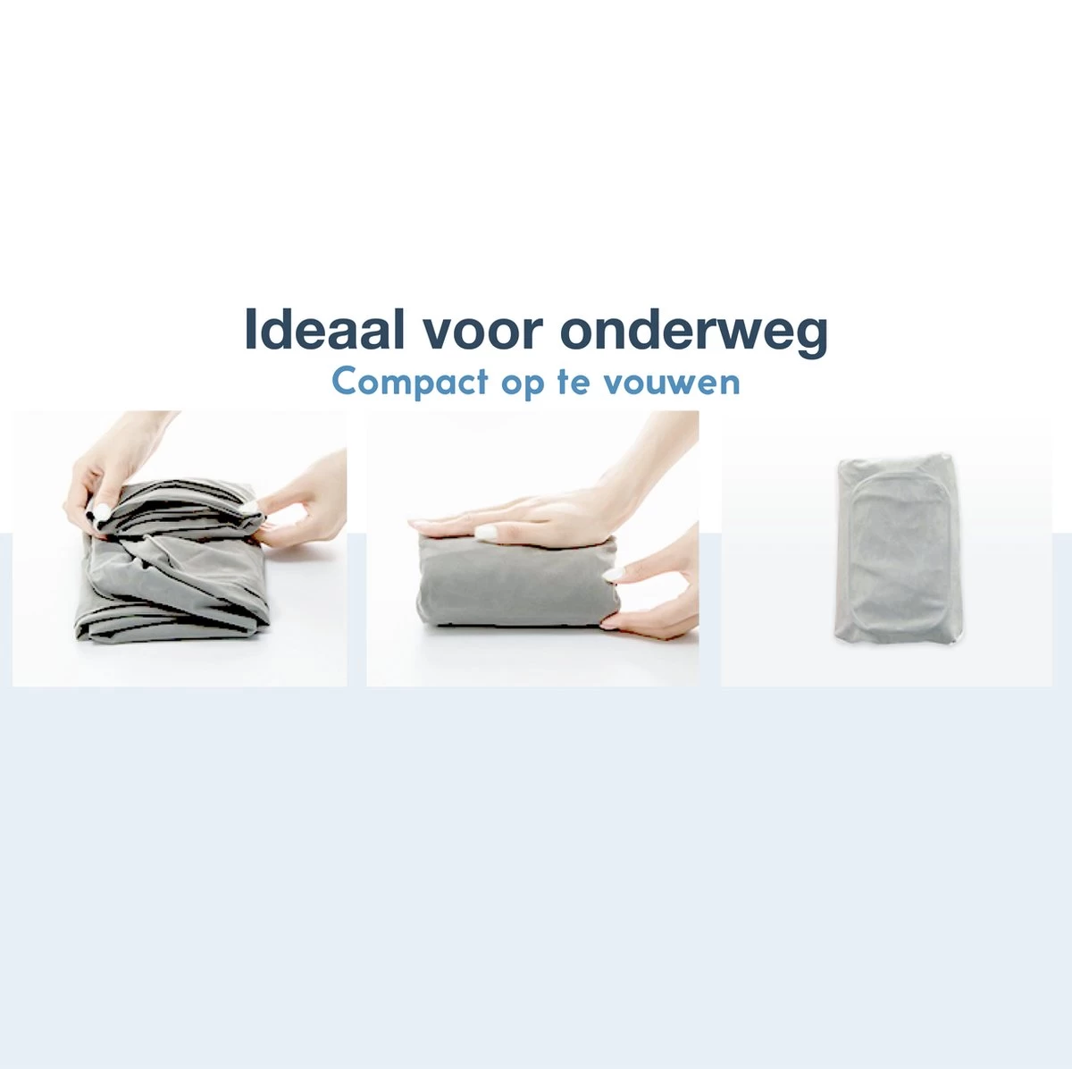 Merkloos Vliegtuigbedje - Opblaasbare Voetensteun - Reiskussen Vliegtuig - 3 Standen - Afbeelding 5