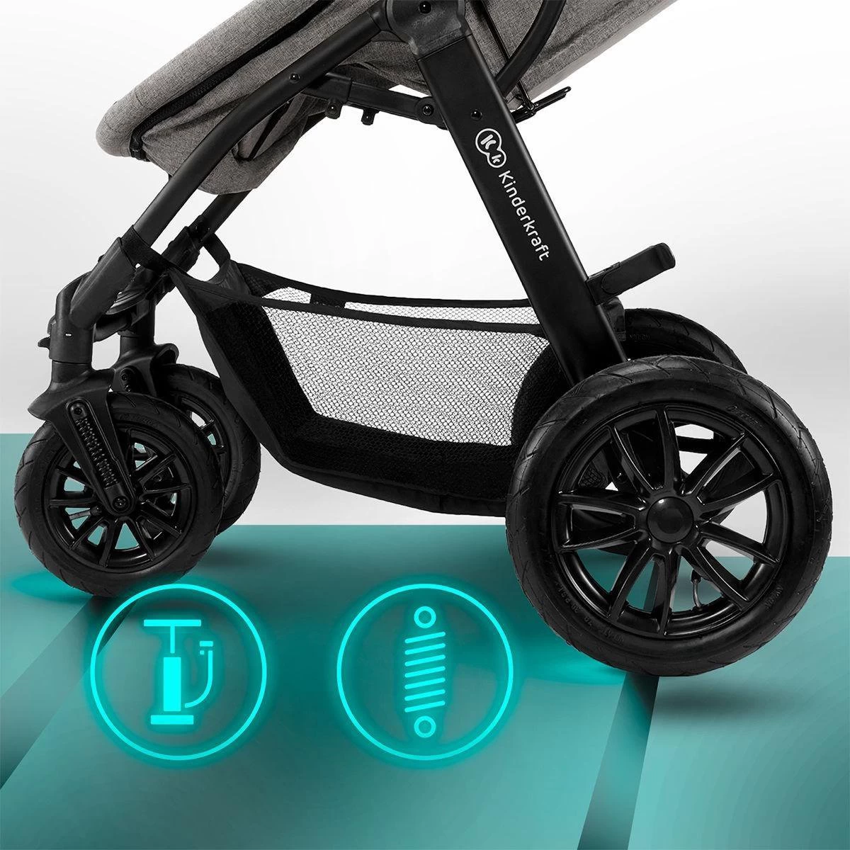 Kinderkraft Xmoov Black 3-in-1 Combi Kinderwagen Incl. Autostoel XMOVBLK30000 - Afbeelding 3