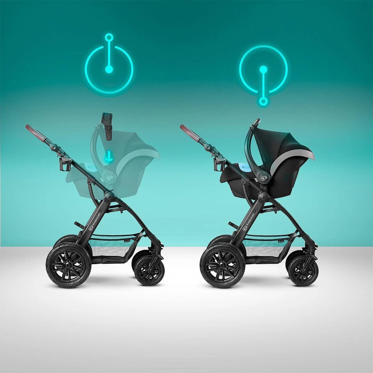 Kinderkraft Xmoov Black 3-in-1 Combi Kinderwagen Incl. Autostoel XMOVBLK30000 - Afbeelding 4