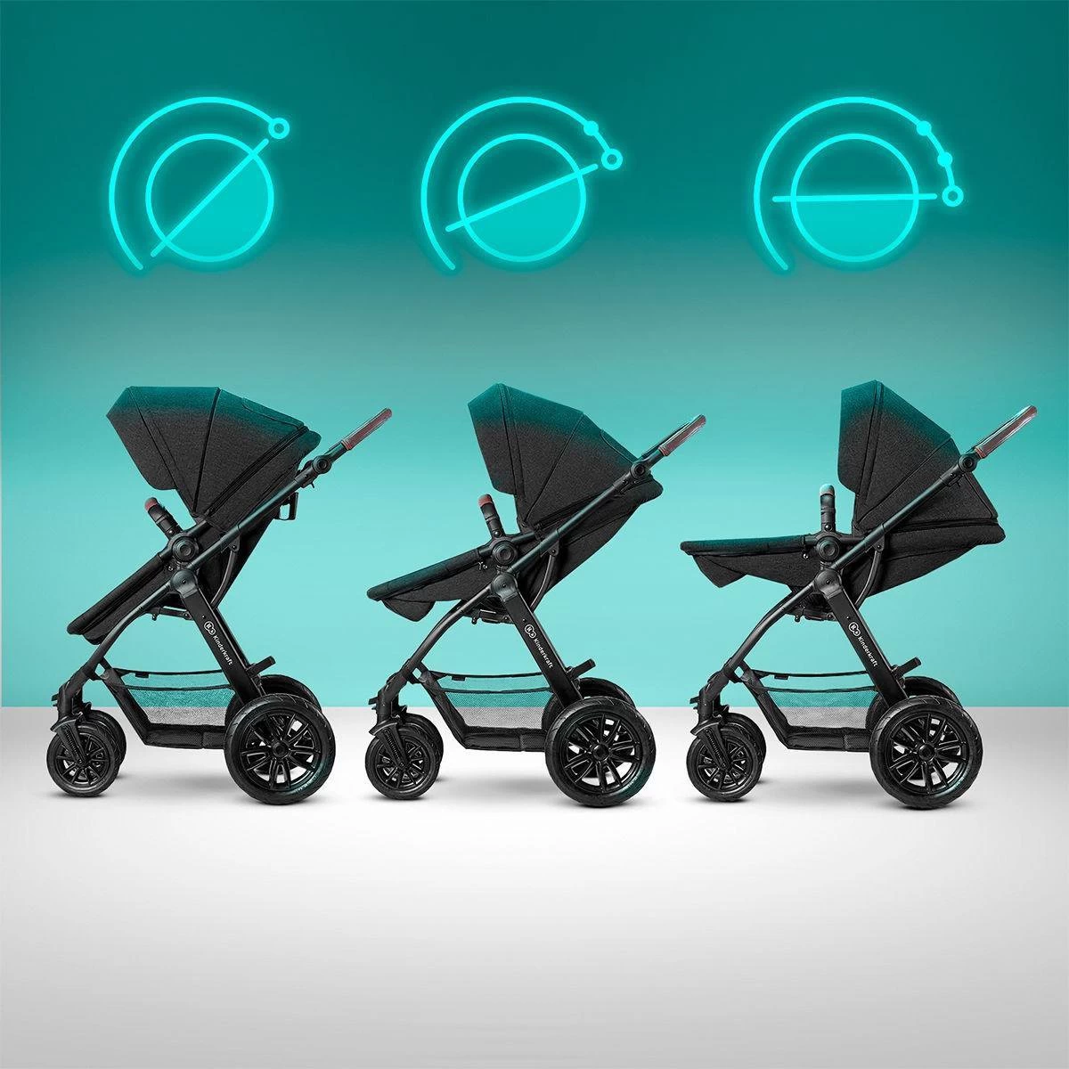 Kinderkraft Xmoov Black 3-in-1 Combi Kinderwagen Incl. Autostoel XMOVBLK30000 - Afbeelding 6