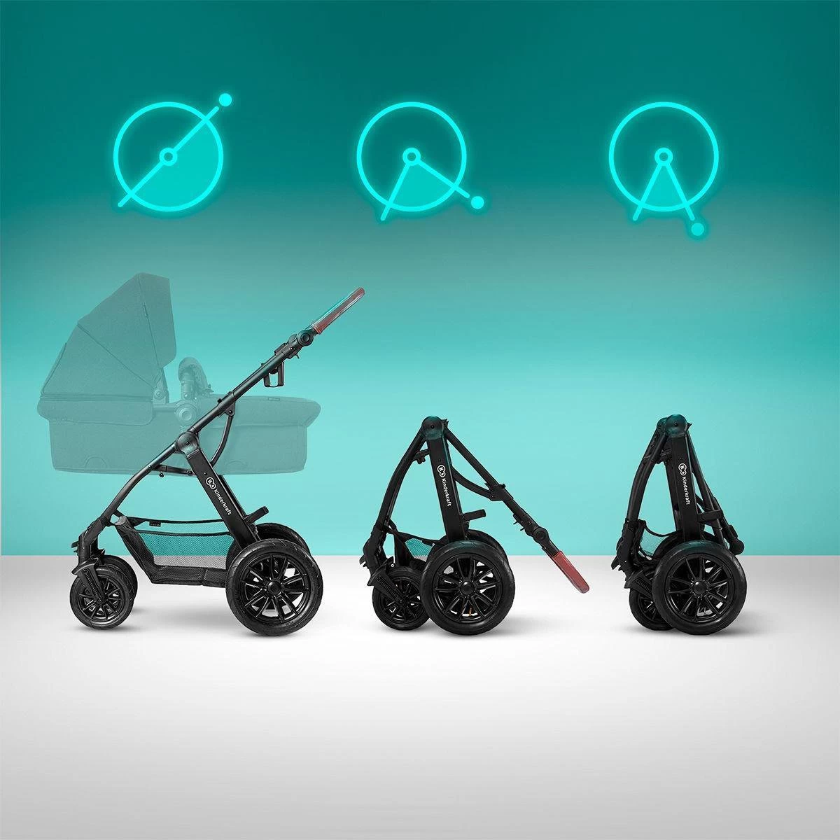 Kinderkraft Xmoov Black 3-in-1 Combi Kinderwagen Incl. Autostoel XMOVBLK30000 - Afbeelding 10
