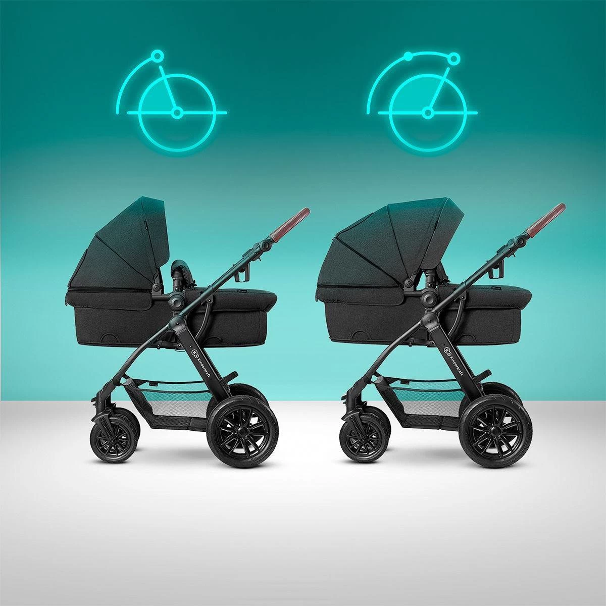 Kinderkraft Xmoov Black 3-in-1 Combi Kinderwagen Incl. Autostoel XMOVBLK30000 - Afbeelding 12