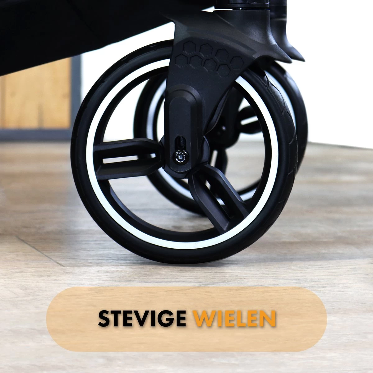 Deryan Evy Kinderwagen - Duo Kinderwagen - Uitbreidbaar - Inclusief Reiswieg - Zwart - Afbeelding 3