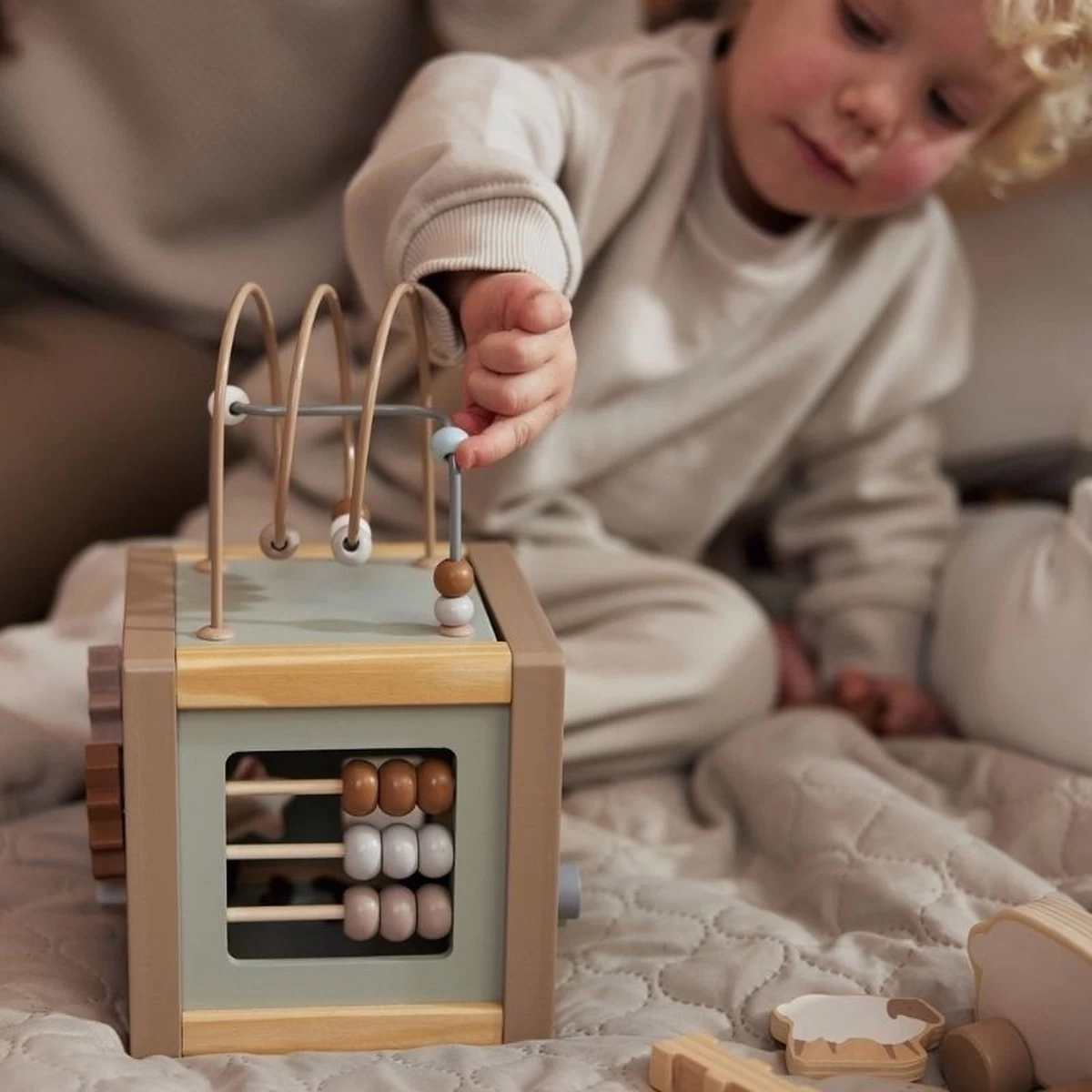 Jollein Houten Activiteitenkubus 15x15x15cm - Farm - Afbeelding 9