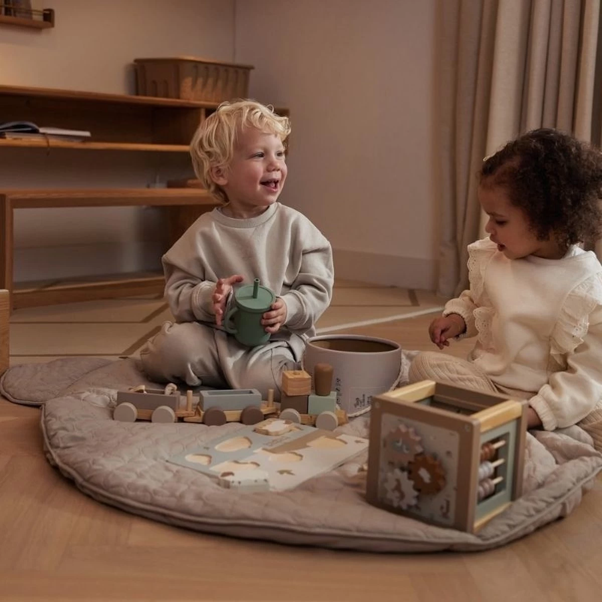 Jollein Houten Activiteitenkubus 15x15x15cm - Farm - Afbeelding 11