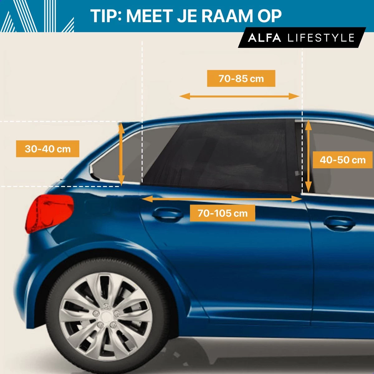 ALFA LIFESTYLE® Luxe Zonneschermen Auto - SHADE PRO V1 - UV Protectie Bescherming - 2 Stuks - Afbeelding 12