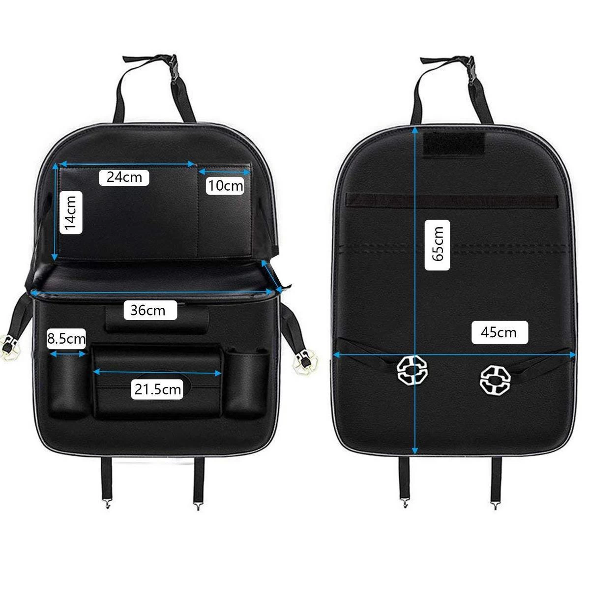 Luxe Auto Organizer Met Tablet Houder Autostoel Organiser Ipadhouder Voor Kinderen – Beige - Afbeelding 6