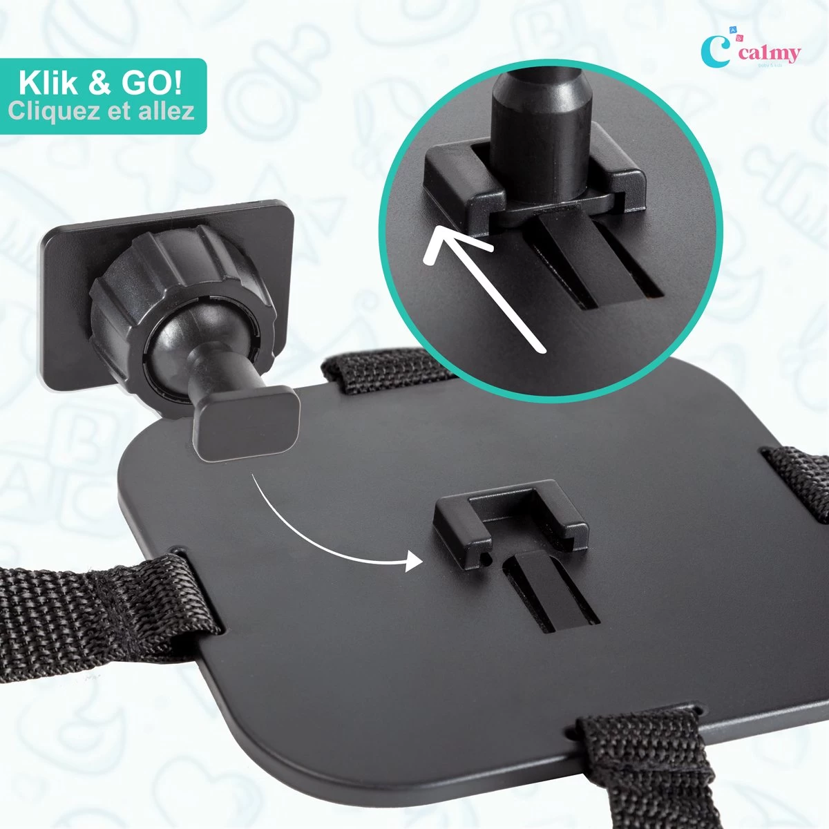 Merkloos Autospiegel Baby - Verstelbare Spiegel Hoofdsteun Autostoel Achterbank - Veiligheidsspiegel - Baby En Kids - 19 X 30cm - 360 Graden Draaibaar - Zwart - Afbeelding 2